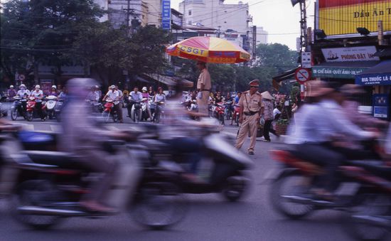 Moving, menacing Motorbikes. Affluence is not always good. I preferred the bicycles.