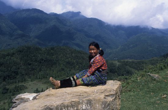 One of the H'mong girls who followed us on this treacherous walk.