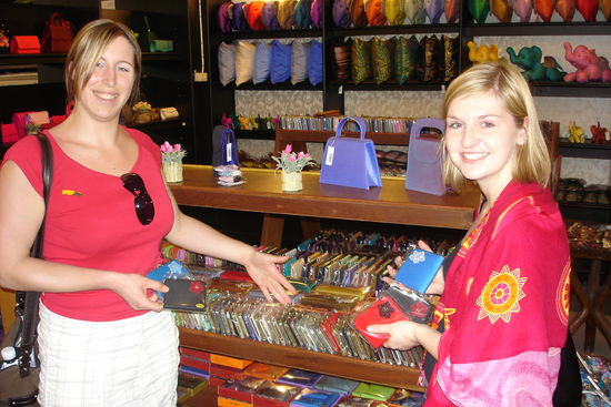 Silky goodies at a factory in Chiang Mai