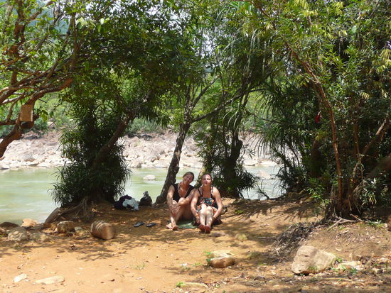 Marion and Dunja at the River Rapids