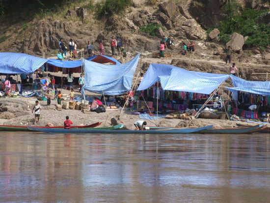 Market on the Mekong river