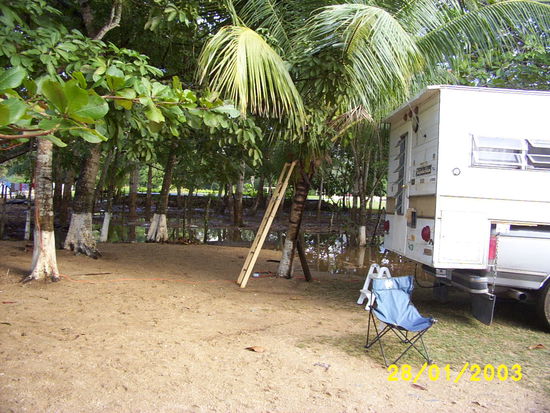 ...Senor Gouge's campground after heavy rain...