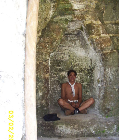 ...in one room I was spooked by an Indian, meditating like an ancient priest....