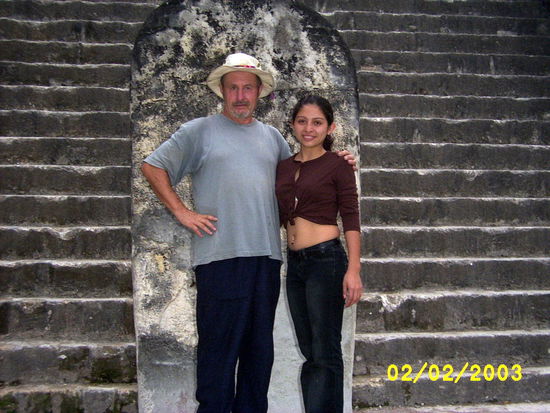 This girl is not my daughter or my girlfriend, she just wanted s picture of her with an old fart