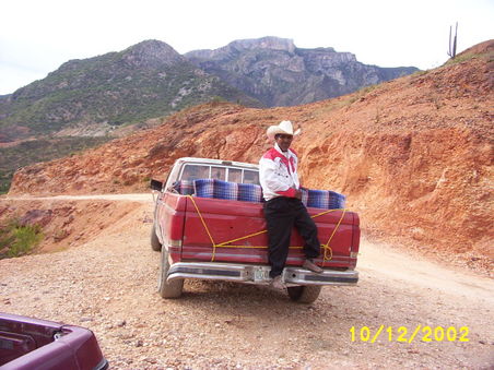 ...This 80 years old Indian hitchhiker carried 40 lbs sack of corn to his home. It was a two day trip...