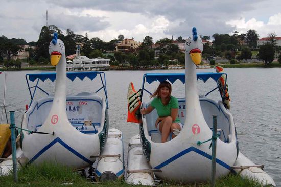 some kitschy water vehicles,