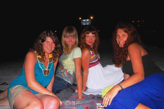 Beach party with friends from Lithuania and Russia