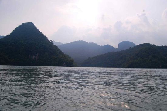 Island of the Pregnant Maiden (note the shape of the mountain range in the background)