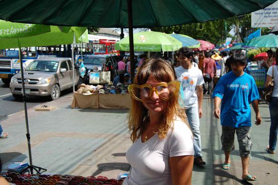 Vera in her new reading glasses, getting ready to work in the office again