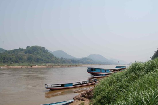 Mekong river between Thailand and Laos
