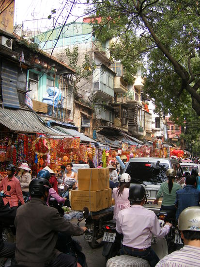 Hanoi's insane street traffic. This isn't even the worst of it.