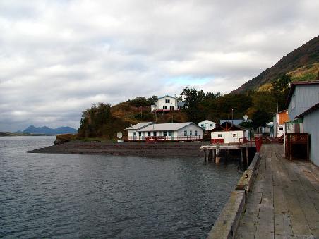 Zachar Bay Lodge
(with the dining hall in the center of the picture)