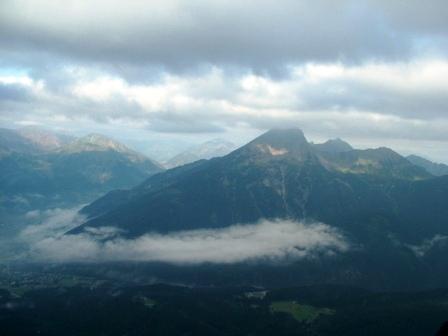 The summit of mount Daniel still in the clouds