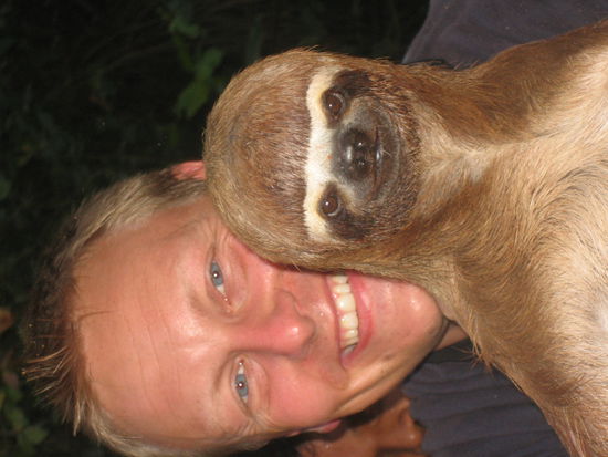 I think the sloth is smiling as well 