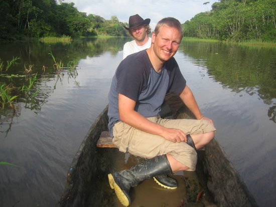 Me and Alex in our little boat.
