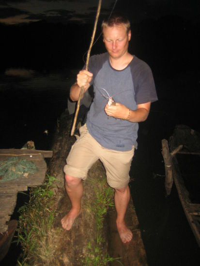 Night fishing - thanks to the libellulas no mosquitos at all. But at some point the libellulas were gone...