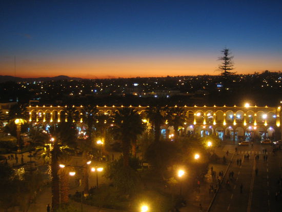 And the same Plaza at sun set.