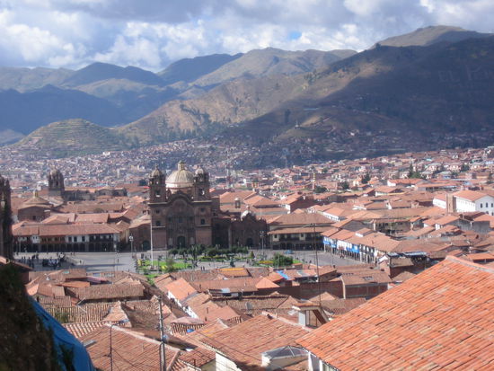 View over the roof tops of Cusco from my hostel.
