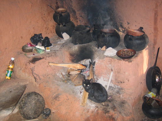 A ceran cooking field is not necessary here. And also the cat loves the open fire, she was always so close to the fire that we were scared that something happens.