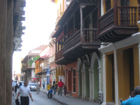 One of the many streets in Cartagena.