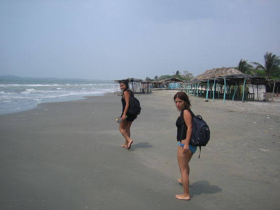Walking on the beach before lunch.