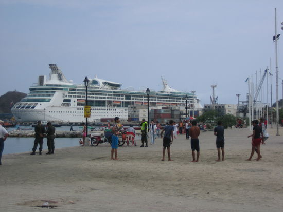 Scene at the beach in Santa Marta.