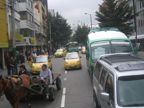 Traffic as usual in Bogota.