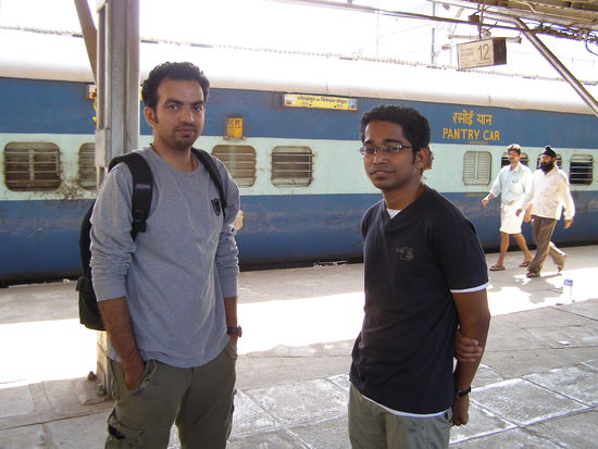 Lijo and Saijo at Ernakulam Train Station in Cochin