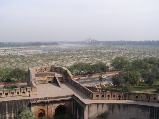 View of Taj Mahal from Fort Agra