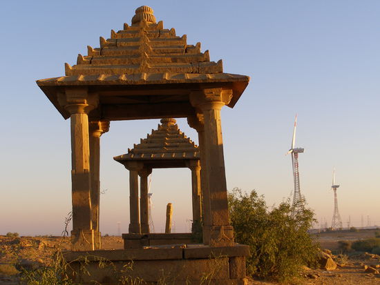 Bara Bagh - in background Suzlon wind turbines