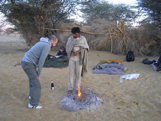 Fire to warm up in the morning