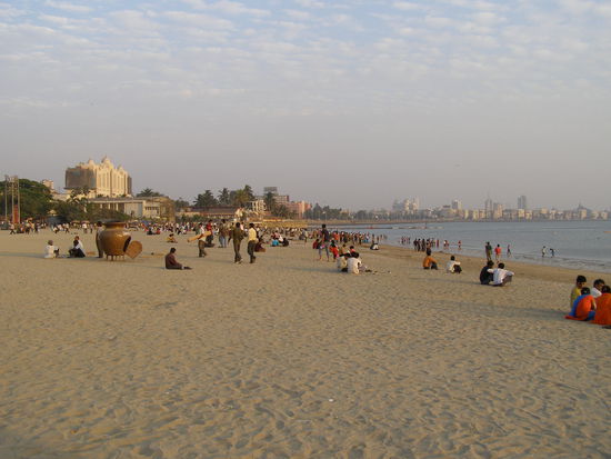 Chowpatty beach in Mumbai