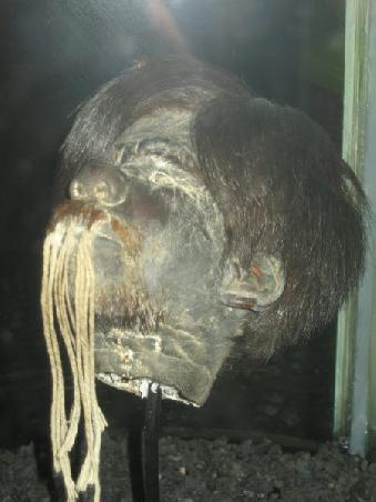 Side view of another shrunken head