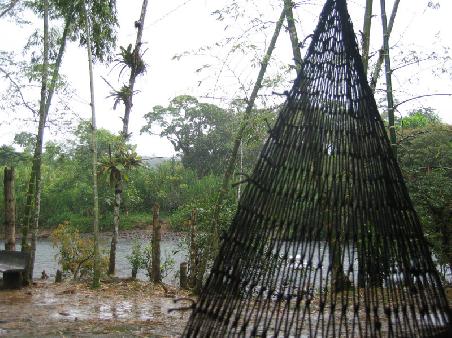 our camp: Hammock and river