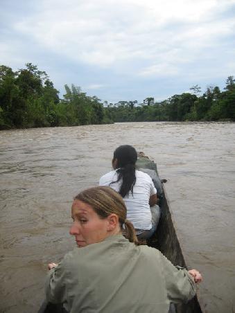 concerned Nora on the canoe ride