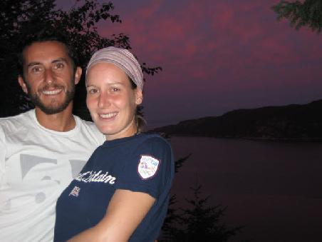 Marc and Nora enjoying the beautiful sunset