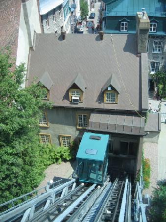 taking the funiculaire up the hill