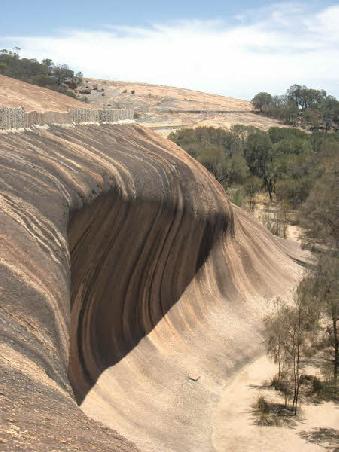 wave rock from above