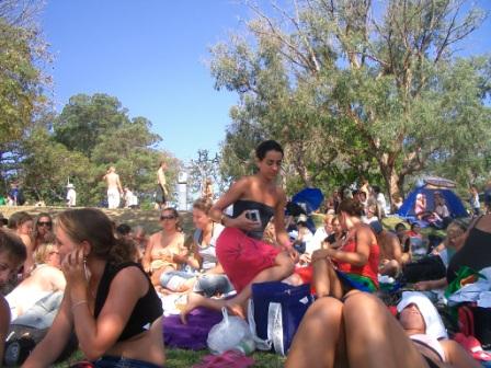 the crowd around us...