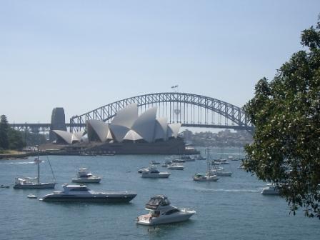Sydney Harbour bridge and Opera House and all the lucky ones on their yachts...One day one day maybe...