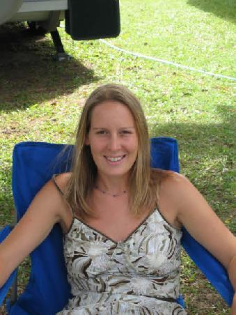 relaxing at the campsite (last photo of me with long hair)