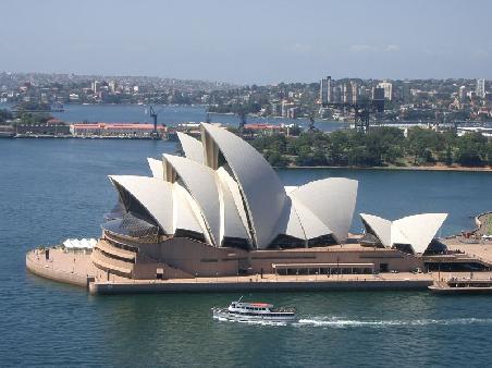 view of sydney harbour and opera house