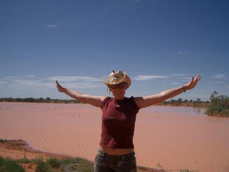 the pink lake (and cowgirl)