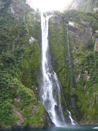 waterfall at milford sound