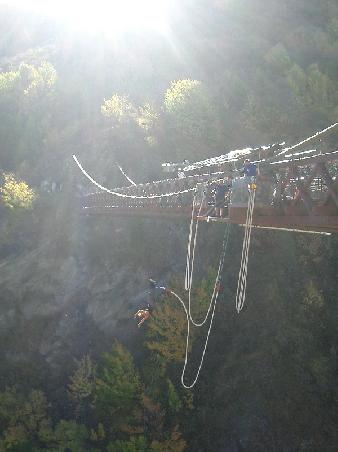 queenstown is the hometown of bungee
- me jumping off the edge...