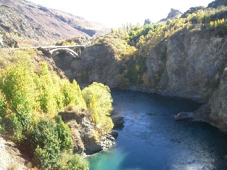 view from the original New Zealand Bugee bridge