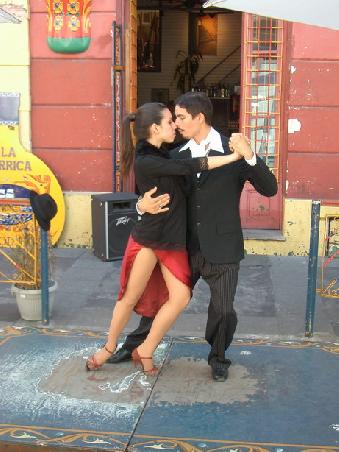 Professional tango dancers