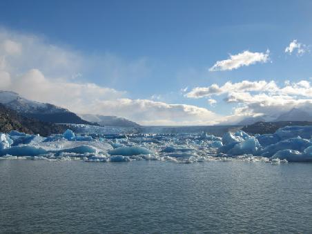 The distant face of Upsala Glacier (about 8km away)