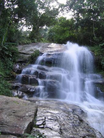 The lower falls.