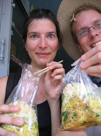 can you tell how happy we are to have food... in a bag?